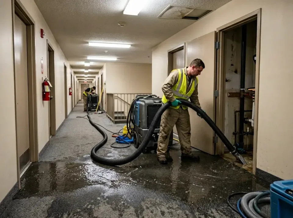 multi-unit-apartment-hallway-f-005 — frequently asked questions, Emergency Burst Pipe Water Extraction & Removal in Zimmerma…
